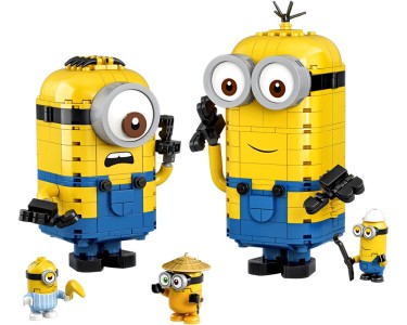 Minions-figuren van stenen en hun schuilplaats